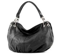modamoda de - mujeres italianas bolso de napa IT40, Color:de cuero negro