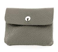 modamoda de - P09 - Cartera de piel italiana para mujer, cartera pequeña, Color:gris grafito