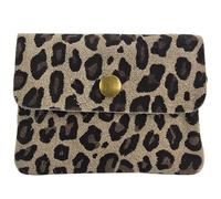 modamoda de P09 - Cartera de piel para mujer (11 x 1 x 8 cm, hecha a mano en Italia), Leo Ante Beige Gris, XS, Apto para uso diario