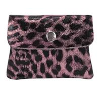 modamoda de P09 - Cartera de piel para mujer (11 x 1 x 8 cm, hecha a mano en Italia), Leo Rosa Metálico, XS, Apto para uso diario