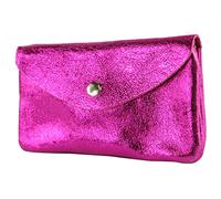modamoda de - P11 - Cartera de cuero para mujer, tamaño mediano, Rosa-metalizado, M