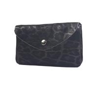 modamoda de P11 - Cartera de piel para mujer, tamaño mediano, hecha a mano en Italia, Leo antracita metálico, medium, Monedero pequeño y ligero