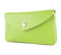 modamoda de P11 - Cartera de piel para mujer, tamaño mediano, hecha a mano en Italia, verde manzana, medium, Monedero pequeño y ligero