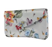 modamoda de - P11 - ital. Cartera de piel para mujer mediana, Flower-01, M