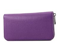 modamoda de Silber-P02 - Cartera de piel para mujer, fabricada a mano en Italia, morado, small, Formato largo