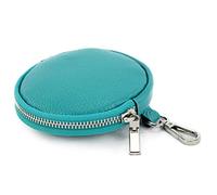 modamoda de - T197 - ital. Leder Umhänge- / Handytasche Klein, Color:azul turquesa