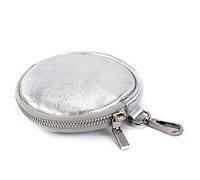 modamoda de - T197 - ital. Leder Umhänge- / Handytasche Klein, Color:metálica de plata