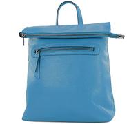 modamoda de - T235 - Mochila para mujer de piel auténtica, azul señales, M