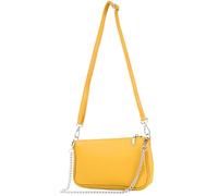 modamoda de - T237 - Bolso bandolera pequeño pequeño de piel italiana, Amarillo maíz., small