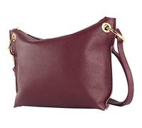 modamoda de T243 Pequeño bolso de hombro de cuero fabricado en Italia, Vinoso Violeta, Small