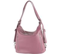 modamoda de T249 - Mochila para mujer 2 en 1 de piel, hecha a mano en Italia, altrosa, medium
