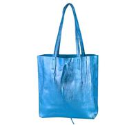 modamoda de - T253 - Bolso de cuero italiano tipo Tote con bolsillo interior, Medium