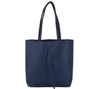 modamoda de T253 - Bolso de mano para mujer (tamaño mediano, con bolsillo interior de piel, fabricado en Italia), azul zafiro, medium