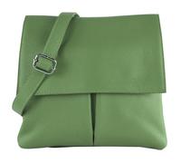 modamoda de - T63LEDER - Bolso bandolera de piel para mujer, Verde grisáceo., small