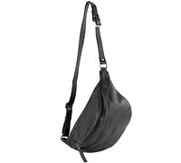 modamoda de - T77 - Ital. Bolsa de Banana, Bolsa de plátano, Bolsa de Pecho, tamaño Mediano, de Cuero Suave, Negro, L, Casual, Tendencia