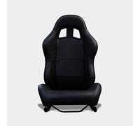 MODAUTO Asiento Deportivo Coche,Semibaquet Ajustable,Adaptable para Coches,Ríeles Incluidos,Conductor y Pasajero,para Coche y Simulador,Modelo N400, Negro,Una Unidad. (N400 Uni)