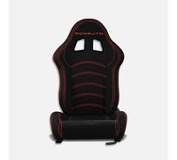 MODAUTO Asiento Deportivo Coche,Semibaquet Ajustable,de Tela,Adaptable para Coches,Ríeles incluidos,Conductor y Pasajero, para Coche y Simulador de Conducción,Modelo M-N190L,Negro Logo