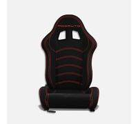MODAUTO Asiento Deportivo Coche,Semibaquet Ajustable,de Tela,Adaptable para Coches,Ríeles incluidos,Conductor y Pasajero, para Coche y Simulador de Conducción,Modelo M-N190R,Negro Logo