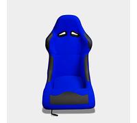 MODAUTO Asiento Deportivo para Coches,Baquet Deportivo Parches de Tela y Cuero,Adaptable para Coches,Modelo N060,Ojo Pequeño,Azul