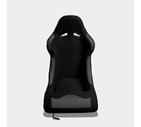 MODAUTO Asiento Deportivo para Coches,Baquet Deportivo Parches de Tela y Cuero,Adaptable para Coches,Modelo N040,Ojo Pequeño,Negro