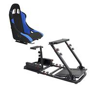 MODAUTO Cockpit SimRacing Gaming, Soporte de Simulacion, Plegable con Asiento Deportivo Backets o Semibaquets Compatible con Logitech G25/G29/G27/G920 Modelo N820B+N065