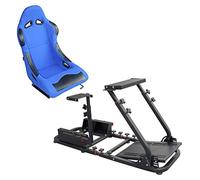 MODAUTO Cockpit SimRacing Gaming, Soporte de Simulacion, Plegable con Asiento Deportivo Backets o Semibaquets Compatible con Logitech G25/G29/G27/G920 Modelo N820B+N060