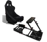MODAUTO Cockpit SimRacing, Soporte de Simulacion, Estructura de SimRacing+Asientos Opcional, Compatible con Logitech,Fanatec,Thrustmaster.