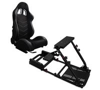 MODAUTO Cockpit SimRacing, Soporte de Simulacion, Estructura de SimRacing+Asientos Opcional, Compatible con Logitech,Fanatec,Thrustmaster.N820A+N320