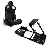 MODAUTO Cockpit SimRacing, Soporte de Simulacion, Estructura de SimRacing+Asientos Opcional, Compatible con Logitech,Fanatec,Thrustmaster.
