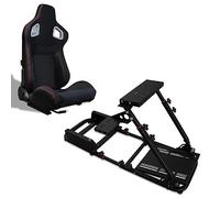 MODAUTO Cockpit SimRacing, Soporte de Simulacion, Estructura de SimRacing+Asientos Opcional, Compatible con Logitech,Fanatec,Thrustmaster.