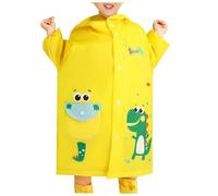 Modaworld Chubasqueros con Capucha Niña Niño Impermeable Chaquetas Lluvia Infantil Mono Traje de Lluvia Grande Poncho Escuela Running Pantalones Capa Animal Amarillo Azul Rosa Unisexo 1-7 años