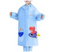 Modaworld Chubasqueros con Capucha Niña Niño Impermeable Chaquetas Lluvia Infantil Mono Traje de Lluvia Grande Poncho Escuela Running Pantalones Capa Animal Amarillo Azul Rosa Unisexo 1-7 años