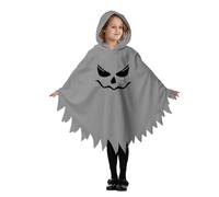 Modaworld Disfraz de Halloween para niños, capa fantasma, capa con capucha | Poncho con capucha espeluznante fantasma, disfraz de fantasmas, Traje fantasmal para niños y niñas