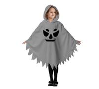 Modaworld Disfraz de Halloween para niños, capa fantasma, capa con capucha | Poncho con capucha espeluznante fantasma, disfraz de fantasmas, Traje fantasmal para niños y niñas