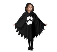Modaworld Disfraz de Halloween para niños, capa fantasma, capa con capucha | Poncho con capucha espeluznante fantasma, disfraz de fantasmas, Traje fantasmal para niños y niñas