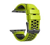MODBAND Correa de goma FKM para Apple Watch Series 9 8 7 6 5 4 SE 45mm 44mm 42mm Ultra 1 2 49MM accesorios de repuesto para reloj correas de pulsera(Green,45MM)