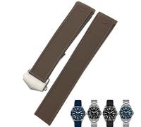 MODBAND Correa de reloj de caucho Natural de 20mm y 22mm, para TAG Heuer Aquaracer 300 500, correa de reloj de buceo, pulsera deportiva de silicona(Brown silver,20mm(41mm Dial))