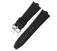 MODBAND Correa de reloj de goma con flúor FKM para personas mayores, correa de reloj para vacheron Constantin 4500V 5500V 7900, correa de reloj vc con boca convexa de 7mm(BK SR pin)