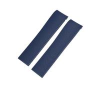 MODBAND Correa de reloj de silicona de goma de 19mm, 20mm, 21mm, correa de reloj negra y azul para reloj de la serie Longines Master Conquest HydroConquest L3(Blue,21mm)