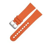 MODBAND Correas de reloj suaves de goma FKM fluoradas de 23mm para correa Blancpain Fifty Fathoms 5000 5015 reemplazo de pulseras de correa de reloj(Orange3)