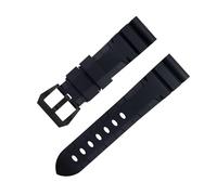 MODBAND Para correas de reloj serie PAM1392/0682 22mm 24mm Fluororubber suave FKM correa de goma para reloj 42/44mm Dial para accesorios de correa Panerai(Black 3,22MM)
