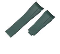 MODBAND Para la correa de goma Rolex, la correa de los cuentos, el agua verde, el agua verde, el buzo, la silicona verde de 20 mm de 21 mm banda de reloj(Green,20mm)