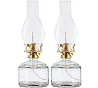 Moddeny Lámparas De Aceite para Uso En Interiores, Lámpara De Aceite para El Hogar De 12,99 * 4,72 Pulgadas, Lámpara De Queroseno De Metal De Vidrio, Lámpara De Aceite De Emergencia Retro