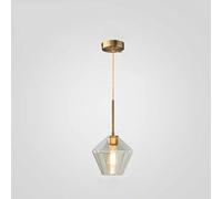 MODEBHD 1 luz Colgante Interior Cocina Isla Luces Colgantes soplado a Mano Vidrio ámbar lámparas de Techo Acabado Dorado Moderno Granja baño Comedor sobre Fregadero