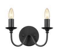 MODEBHD Apliques de pared retro, 2 lámparas de pared estilo candelabro de luz, accesorios de iluminación de pared estándar E12, luces de pared industriales vintage para dormitorio, cocina, entrada, bo