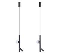 MODEBHD Lámpara colgante creativa moderna, lámpara colgante de tubo de metal, luces de techo con accesorios de metal, lámpara LED de 6 W, lámpara colgante ajustable de cuerda, sala de estar, dormitori