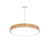 MODEBHD Lámpara colgante de color de registro de oficina Lámpara colgante de hierro de grano de madera Iluminación colgante telescópica redonda LED, se puede utilizar en la barra de la tienda de ajedr