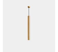MODEBHD Lámpara de techo con suspensión dorada simple, lámpara colgante de tubo largo, linterna cilíndrica dorada, luz empotrable de un solo cabezal, lámpara colgante cilíndrica, lámpara colgante de i
