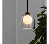 MODEBHD Lámparas Colgantes de Vidrio Gris Luces Colgantes de Vidrio Modernas con Pantalla de Vidrio soplado a Mano 1 luz Cable Ajustable Iluminación Colgante de Techo para Mesa de Comedor Bar Isla de