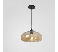 MODEBHD Luces colgantes de vidrio transparente Color Forma elíptica Lámpara de gota Foco Originalidad Lámpara colgante Isla de cocina Lámpara de techo, araña para sala de estar Sala de estudio Lámpara